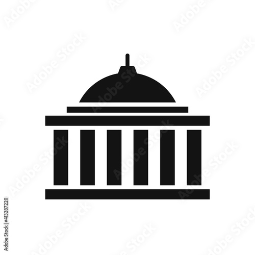 Simple Capitol building vector logo design