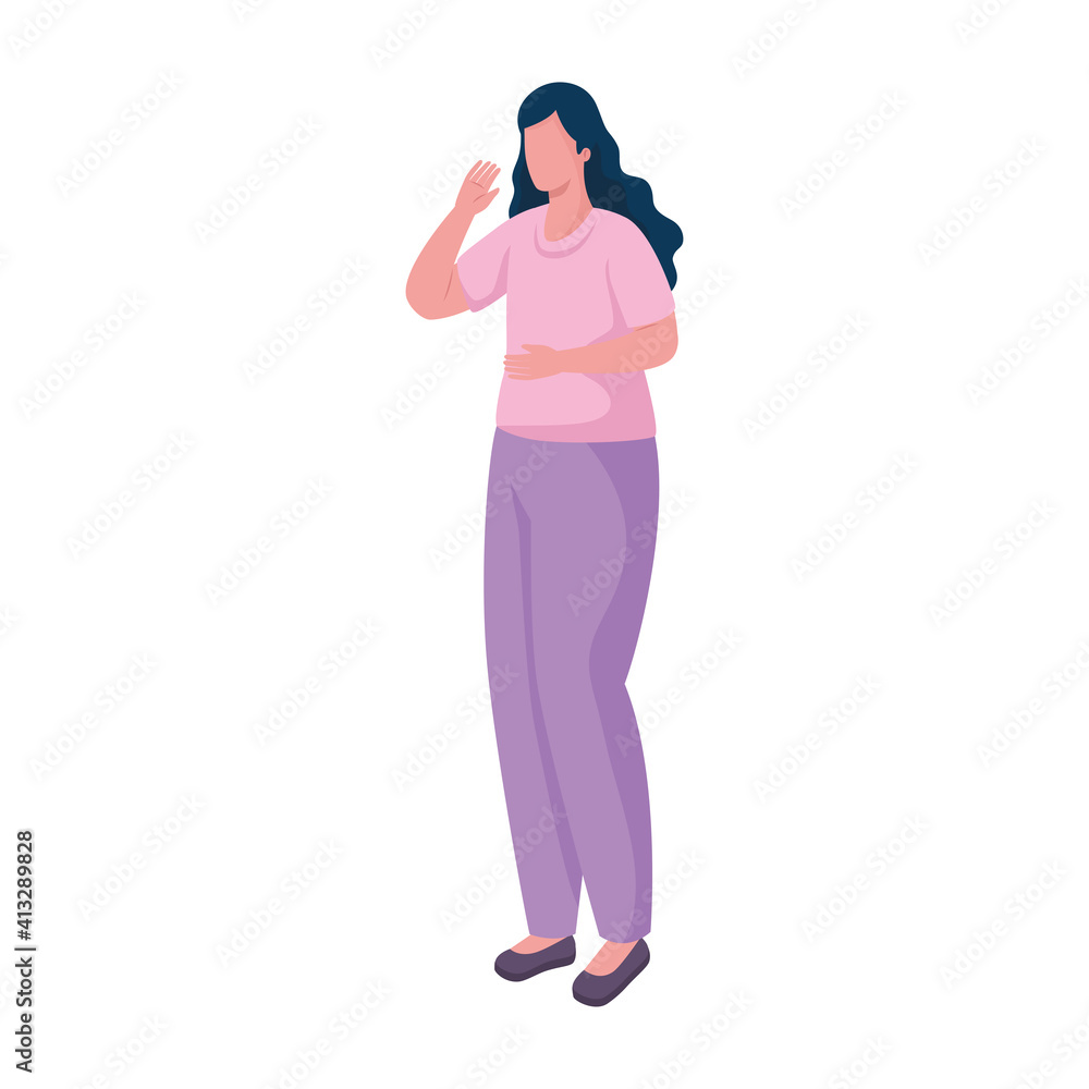 woman wearing pink shirt character vector illustration design woman wearing pink shirt character vector illustration design