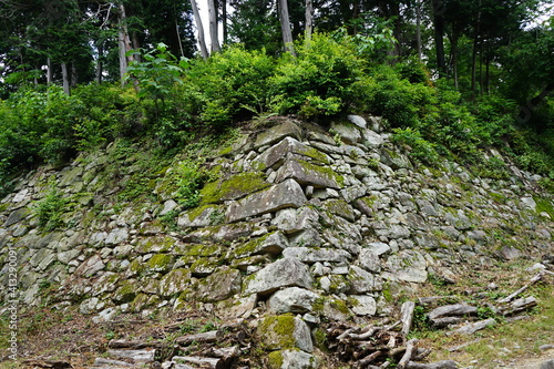 Stone wall (Fortress) of Azuchi Castle (Azuchijo) in Shiga prefecture, Japan - 安土城 石垣 滋賀県 日本 photo