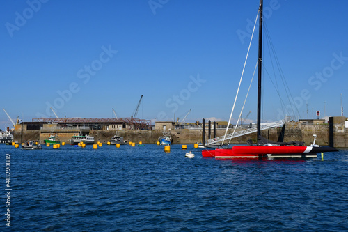 Saint Malo, France - september 7 2020 : boat