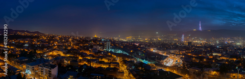 Evening city panorama
