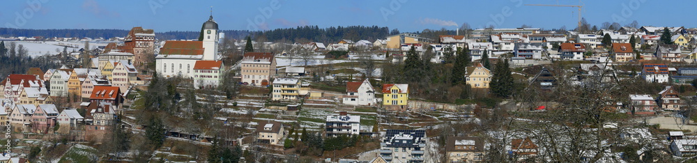 Panoramaaufnahme von Altensteig im Nordschwarzwald