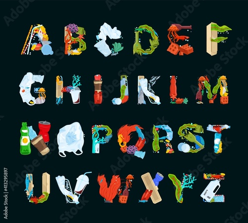 Ocean Garbage Alphabet