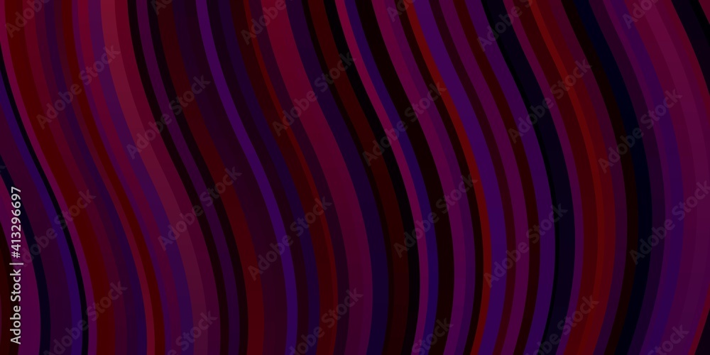 Fototapeta premium Dark Blue, Red vector background with wry lines.