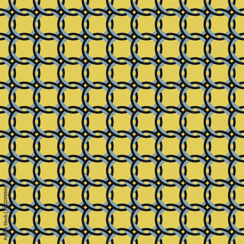 Seamless geometric pattern with circles. 