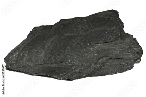 clay slate from Lehesten, Germany isolated on white background