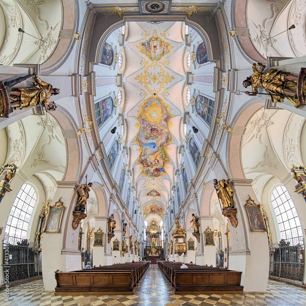 Carte Postale Ancienne Badenweiler - Pfarrkirche St. Peter Intérieur - Allemagne 1950