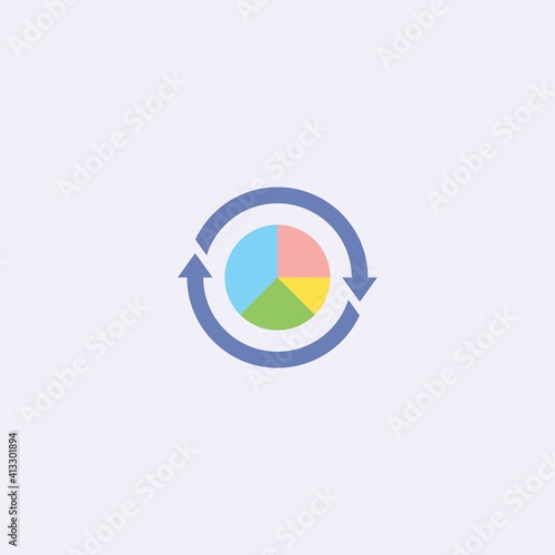 Free Download Vector color flat chart diagram icon illustration - GFXLoad