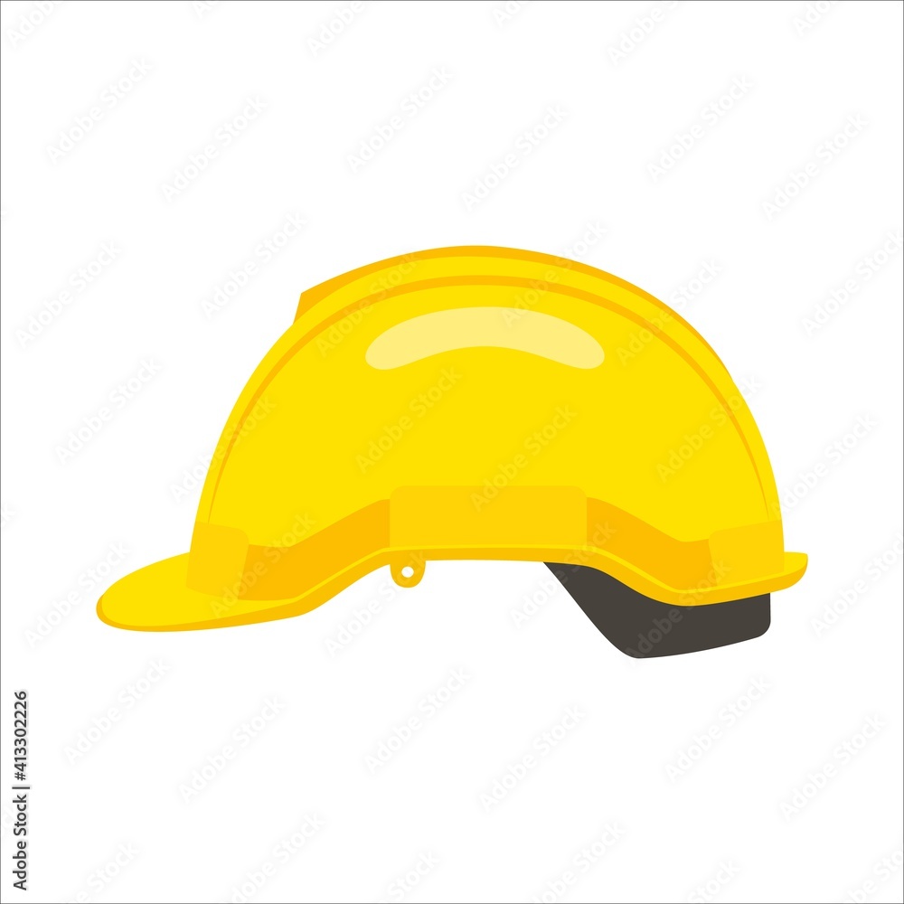 Construction helmet icon. yellow hard hat worker safety isolated on ...