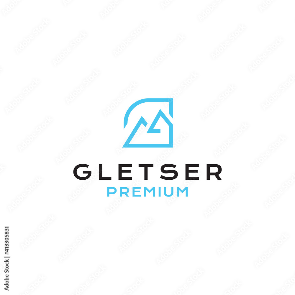 letter G mountain logo design with simple style unique vector letter G mountain logo design with simple style unique vector