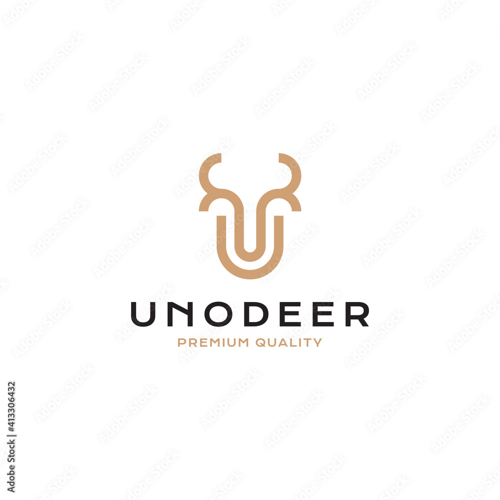 outline deer line art logo vector icon outline deer line art logo vector icon