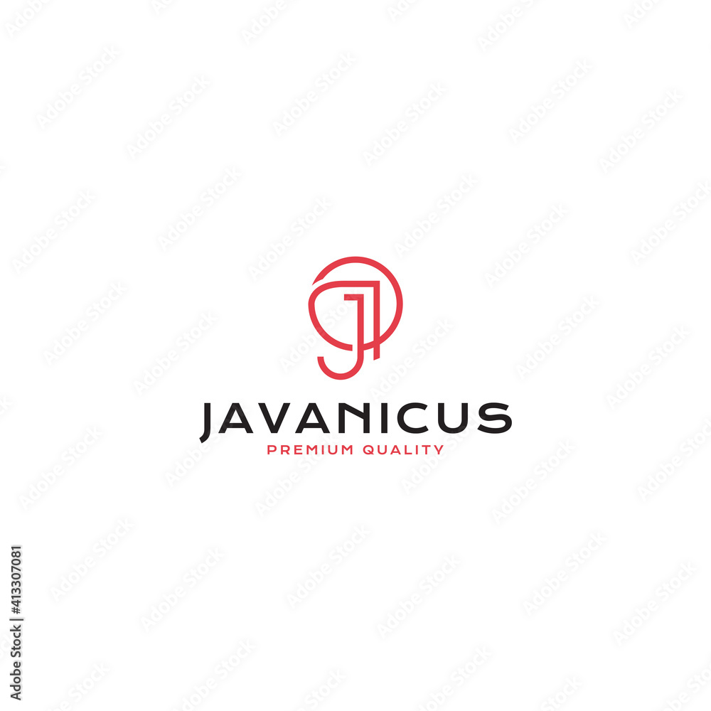 letter J logo design with simple style unique vector