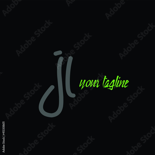 jL initial handwriting logo for identity  photo