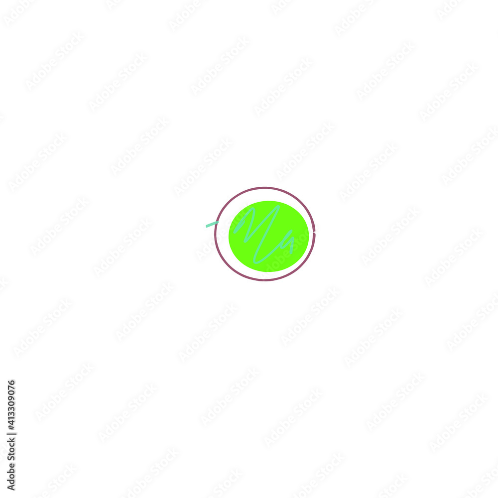 Obraz premium ma initial handwriting logo for identity