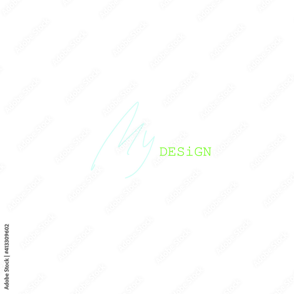my initial handwriting logo for identity my initial handwriting logo for identity