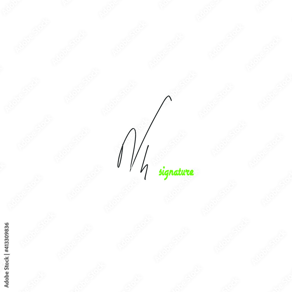 Nh initial handwritten logo for identity Nh initial handwritten logo for identity
