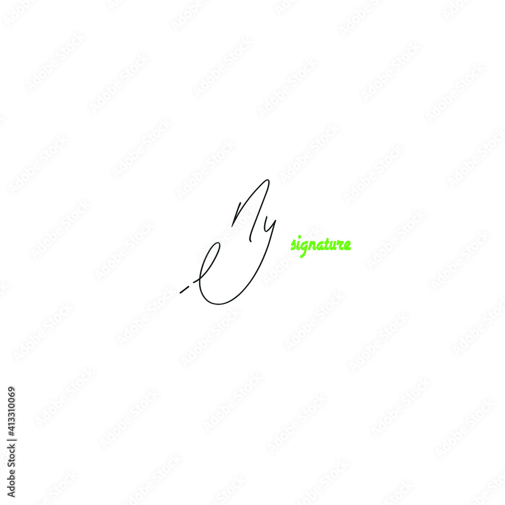 ny initial handwriting logo for identity ny initial handwriting logo for identity