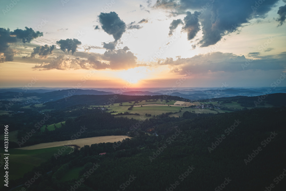 Fototapeta premium Sunset over the mountains