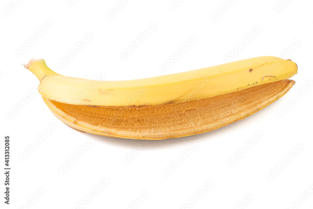 banana peel isolated on white background.. banana peel isolated on white background..