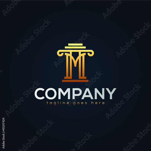 Lawyer and Attorney Office Concept Logo Design