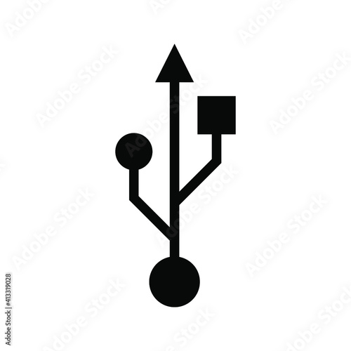 Usb icon. flash drive sign. usb connection design. vector illustration