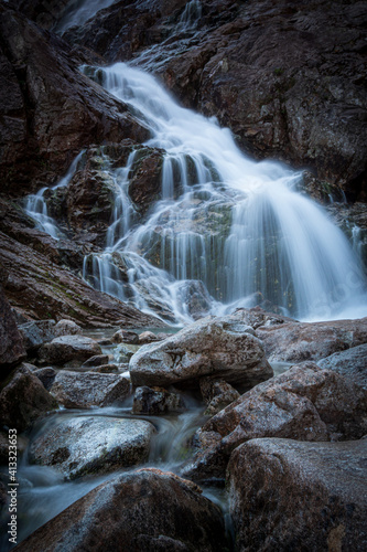 Wielka Siklawa - the largest waterfall in Poland. Five Polish Ponds Valley  Tatra Mountains  Poland