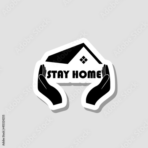 Stay Home sticker icon