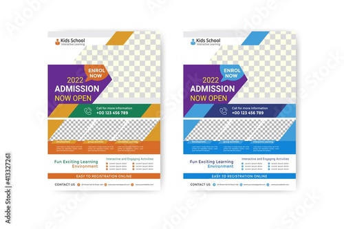 School Admission Flyer Graphics, Designs & Templates