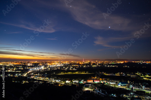 Wallpaper Mural Beautiful sunrise in a European city in winter Torontodigital.ca