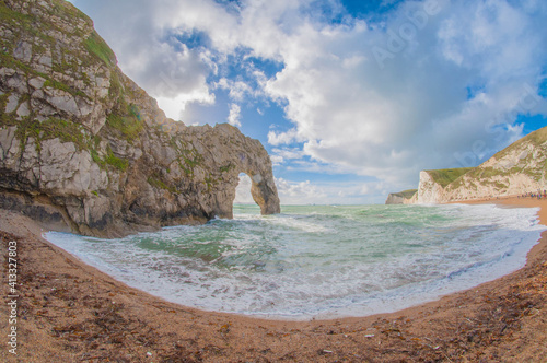 Durdle Door  beautiful Dorset beach and sea