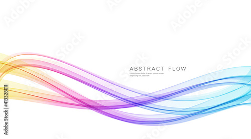 Abstract shiny color spectrum wave design element