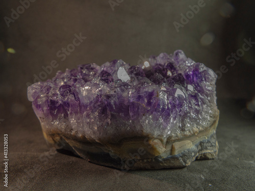 Macro photography of an amethyst