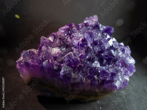 Macro photography of an amethyst