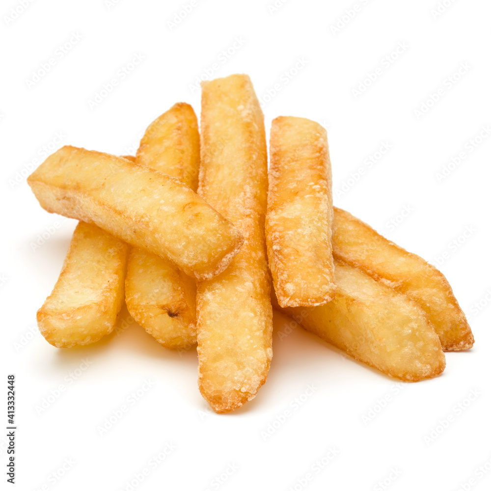 French Fried Potatoes isolated on white background French Fried Potatoes isolated on white background