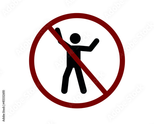 no dancing vector icon. Editable stroke. Symbol in Line Art Style for Design, Presentation, Website or Apps Elements, Logo. Pixel vector graphics - Vector