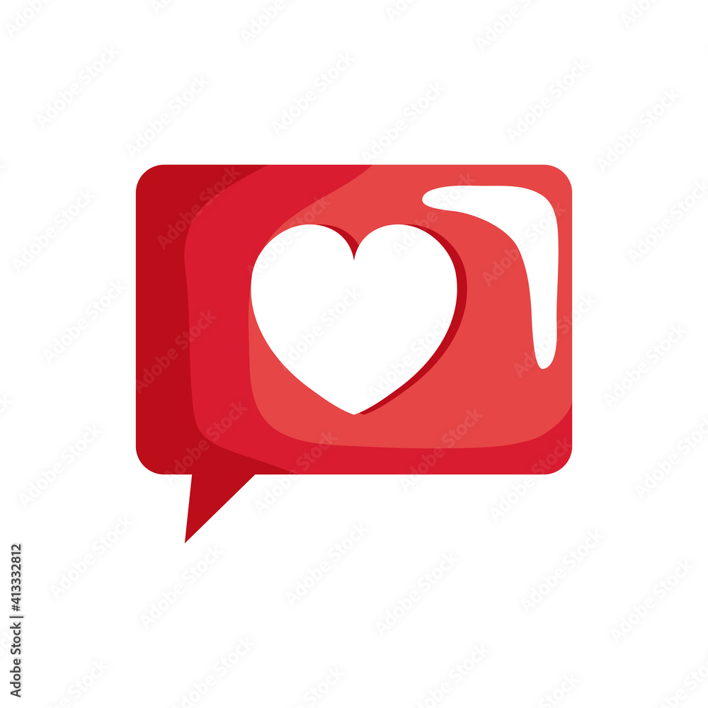 speech bubble with heart social media icon vector illustration design speech bubble with heart social media icon vector illustration design