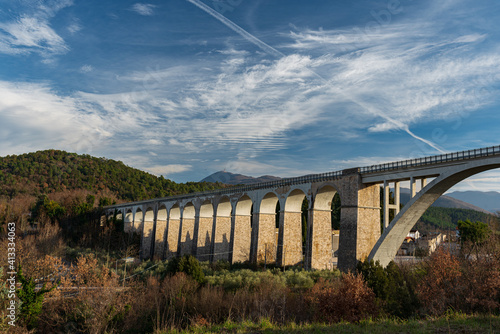 Photos Isernia, Molise, Italy.  Santo Spirito railway bridge. View