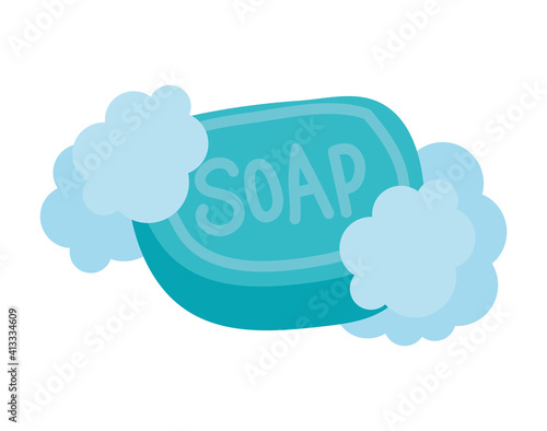 soap bar cute stickers on a white background
