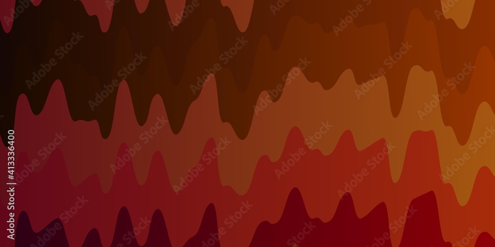 Fototapeta premium Light Pink, Yellow vector template with curved lines.