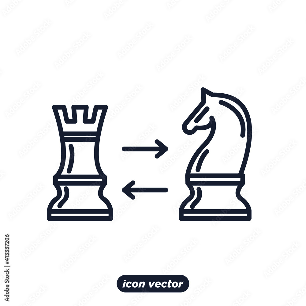Chess icon. Chess Strategy symbol template for graphic and web design collection logo vector illustration Chess icon. Chess Strategy symbol template for graphic and web design collection logo vector illustration
