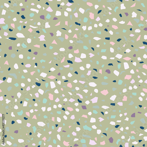 terrazzo seamless pattern, gray flooring texture