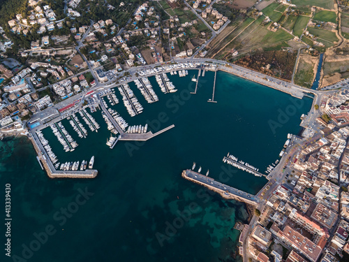 Port d'Andratx aerial top view - Majorca photo