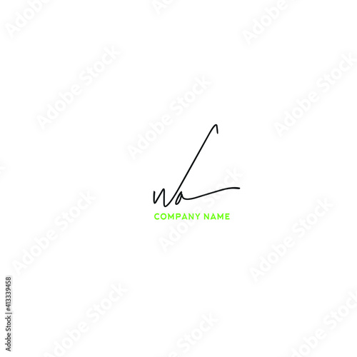 WA Initial Isolated Logo for Identity