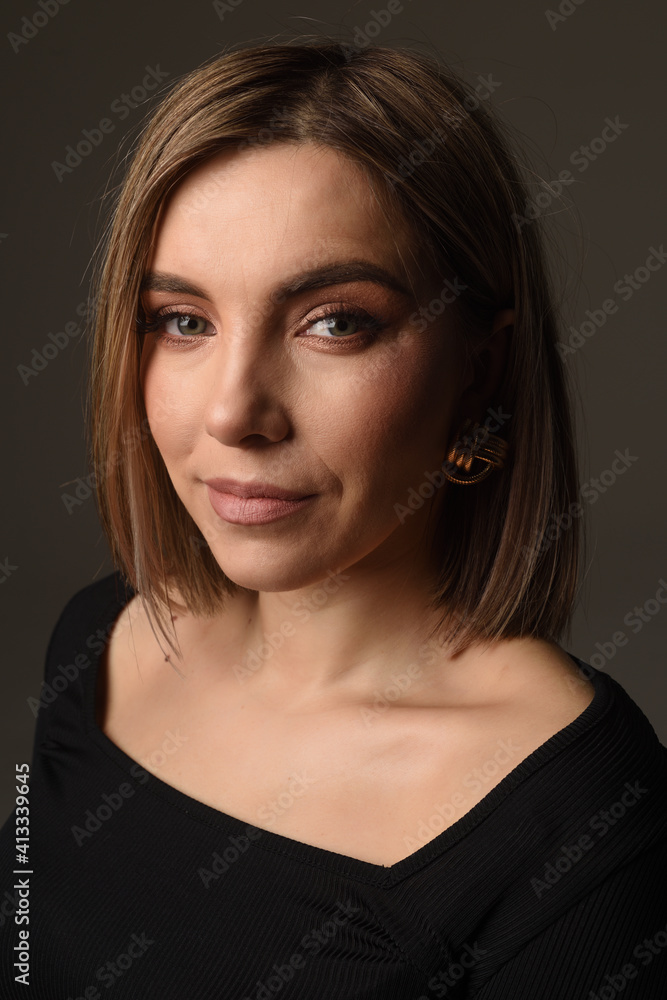 Close-Up Portrait Of Beautiful Young Woman With Healthy Clean Skin On A Face Close-Up Portrait Of Beautiful Young Woman With Healthy Clean Skin On A Face