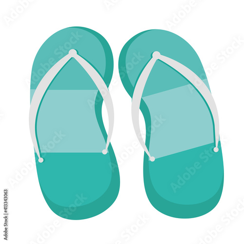 summer sandals accessory isolated icon vector illustration design