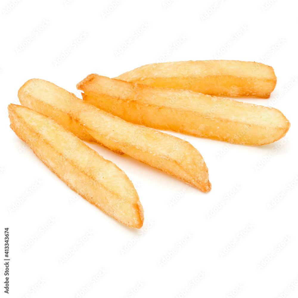 French Fried Potatoes isolated on white background French Fried Potatoes isolated on white background