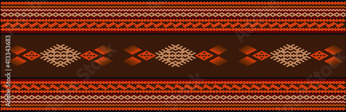 Traditional ethnic ornament for use on fabrics, tiles, ceramics and other interior details.