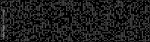 Halftone. Pattern. Abstract dotted background. Texture of white dots. Matrix code. Monochrome gradient background. Vector illustration.