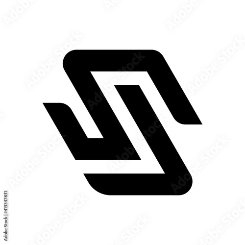 Letter SJ JS logo template