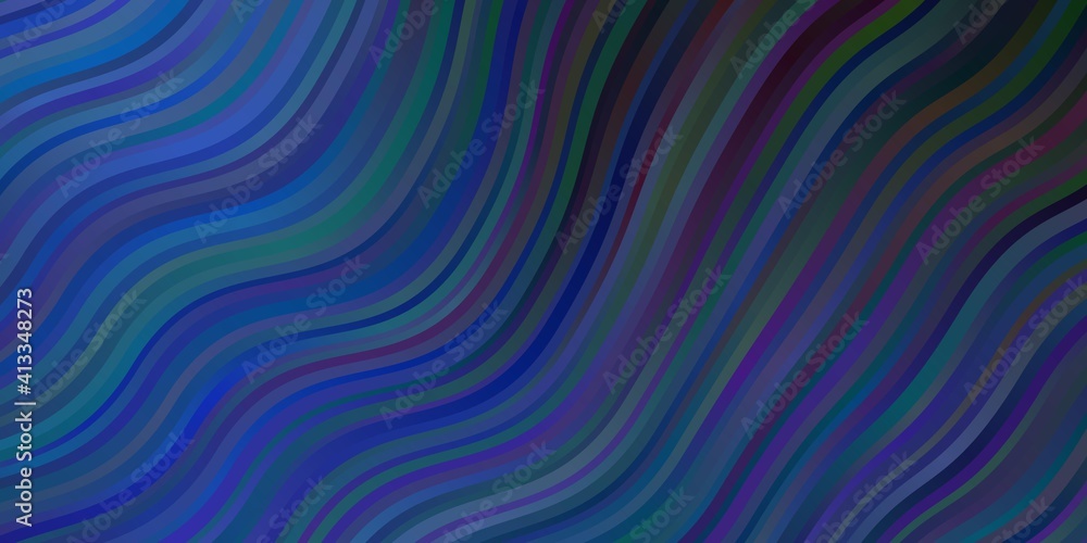 Dark BLUE vector template with curves. Dark BLUE vector template with curves.